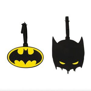 Batman Bat Signal and Mask Luggage Tags Set